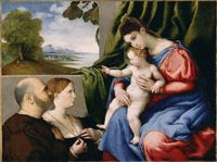 'Madonna and Child with Two Donors' by Lorenzo Lotto (1525-1530)